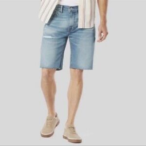 Denizen Levi's Men's Super Flex Denim Short ditressed Cut Off 9" Slim Fit